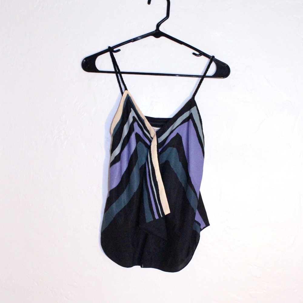 Rachel Rachel Roy ruffled  striped tank top